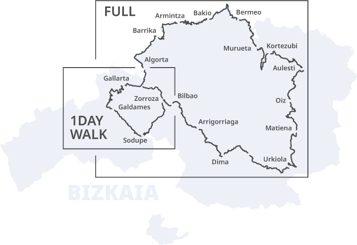 Mapa-Bilbao-Bizkaia Recorrido WOP Challenge: Reto de Trail y Running o Trekking